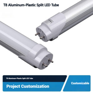 LED T8 Tube with Split Aluminum Plastic Body