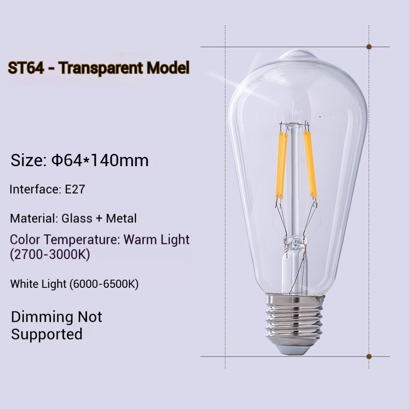 Edison Retro LED Filament Bulb E27