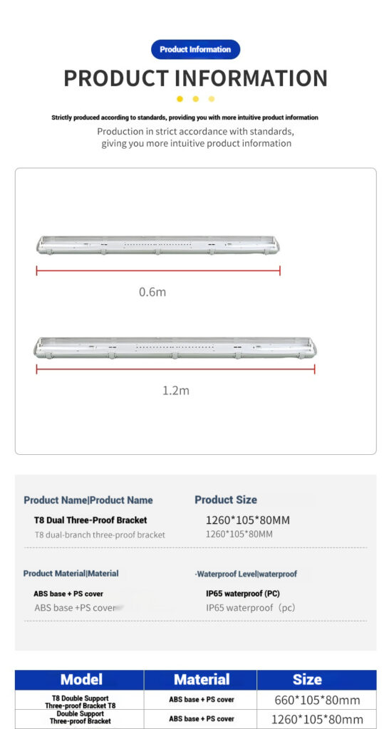 LED Double Dustproof fixture
