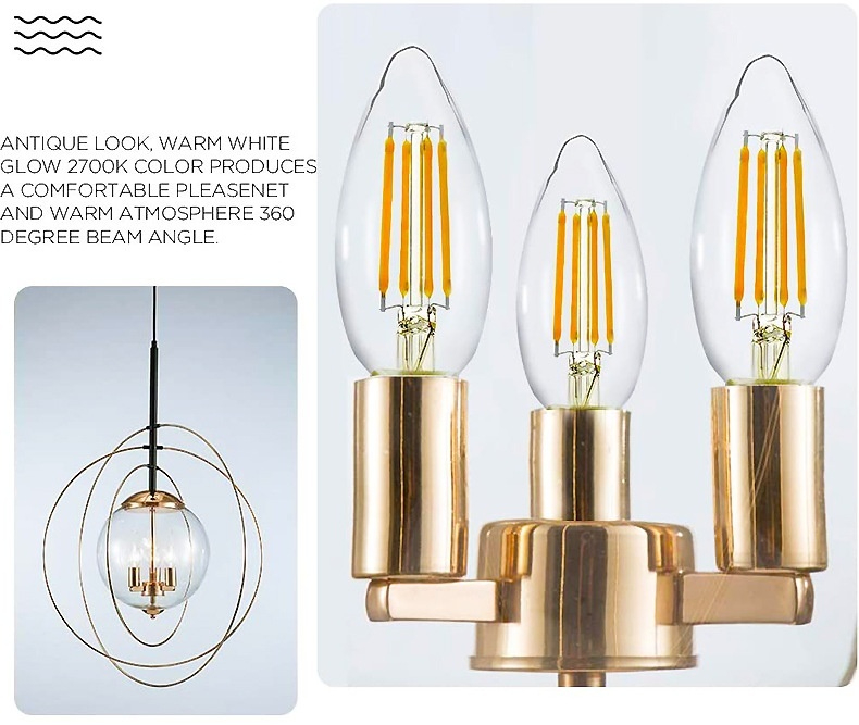 LED C35 Edison Candle Bulb 4W/6W