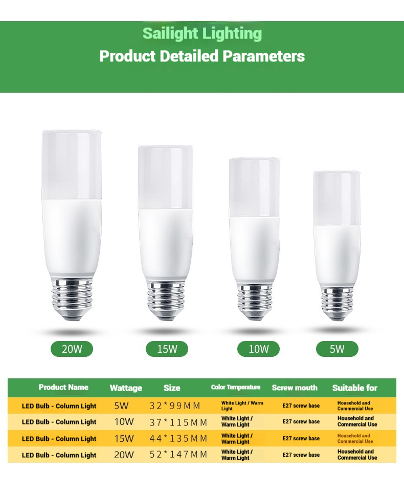 Commercial LED column bulb wholesale