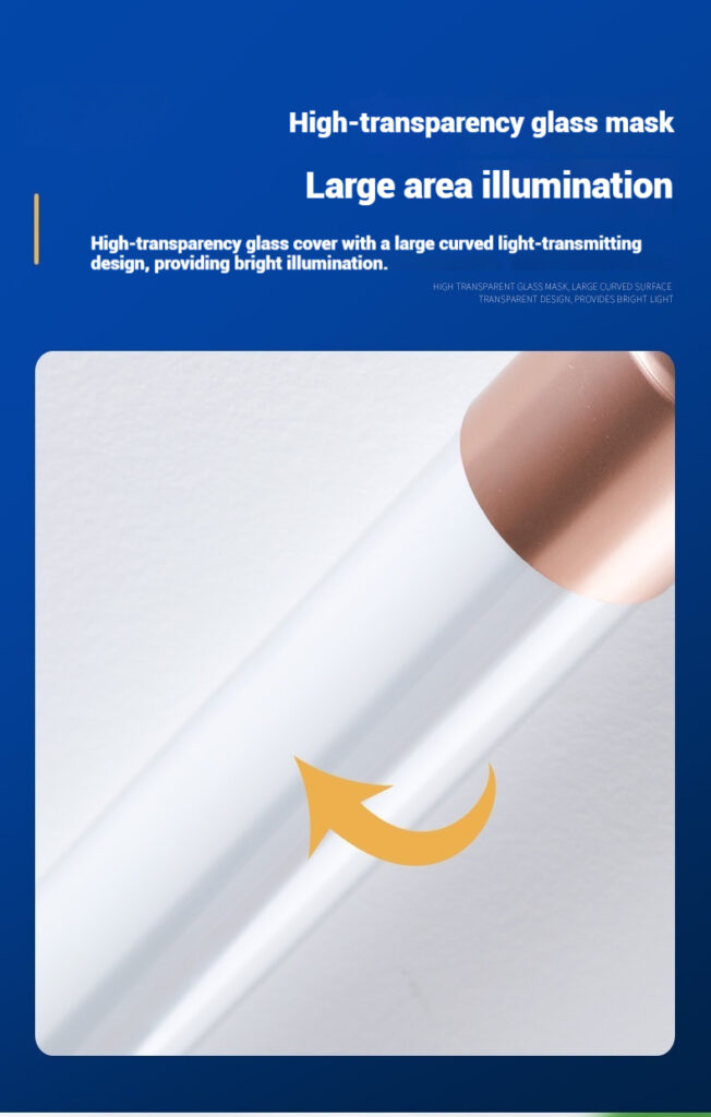 LED T8 aluminum cap glass tube