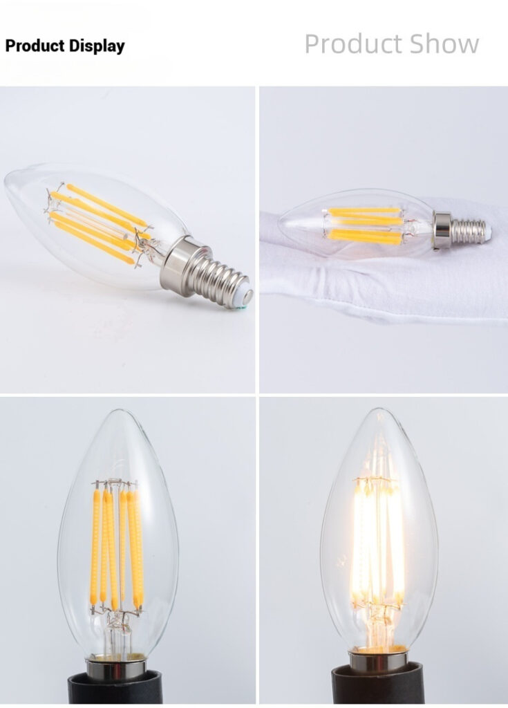LED C35 Edison Candle Bulb 4W/6W