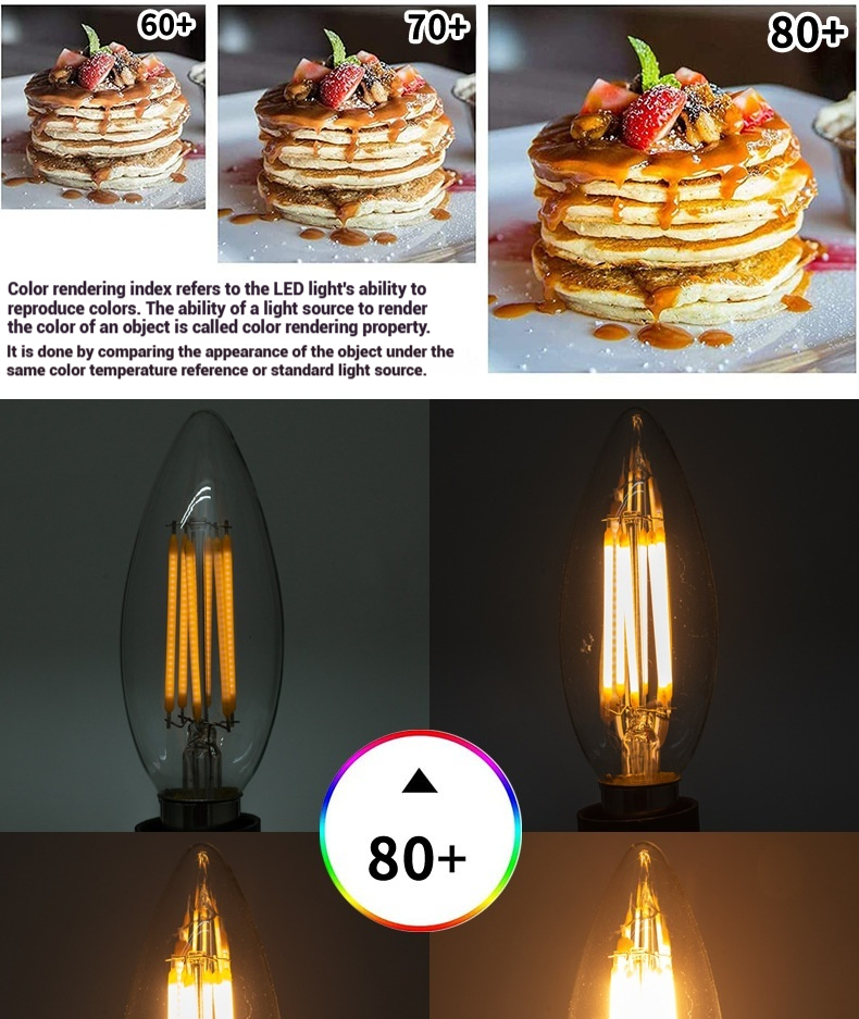 LED C35 Edison Candle Bulb 4W/6W