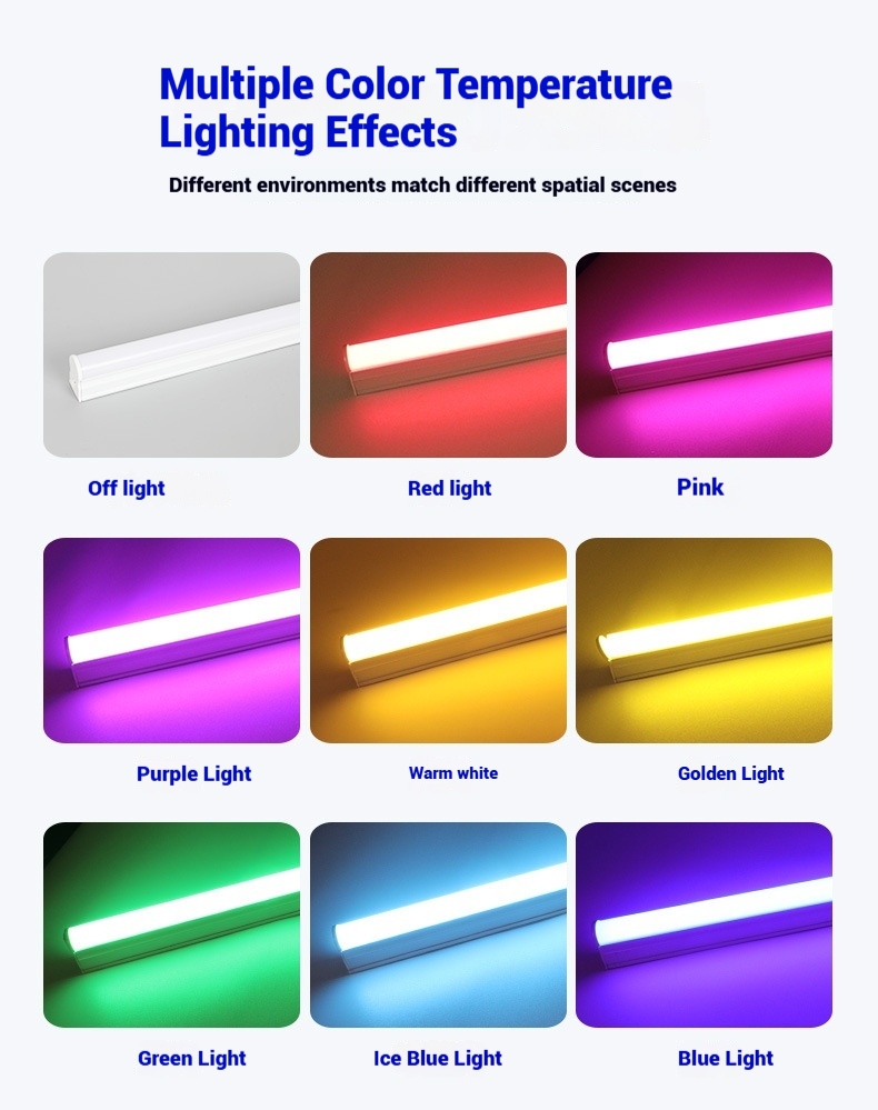 LED T5 Integrated Colorful Tube Light