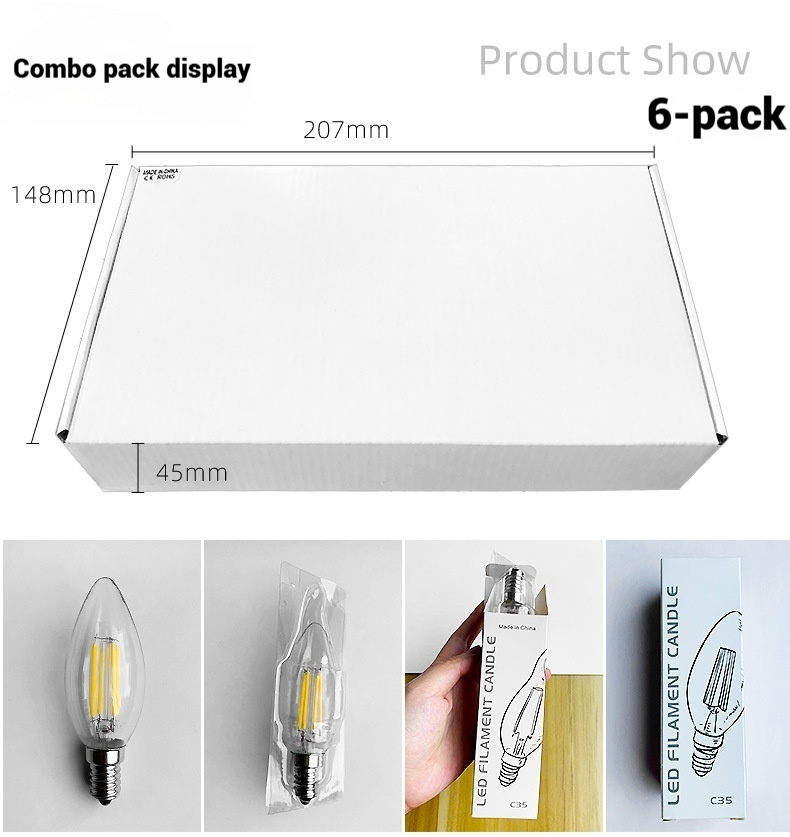 LED C35 Edison Candle Bulb 4W/6W