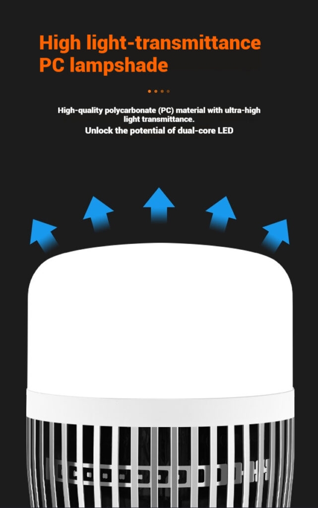High Power LED Bulb with Fish Scale Aluminum Heat Sink