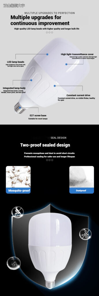 E27 E40 LED Haina Diamond T Bulb for Commercial and Industrial Lighting