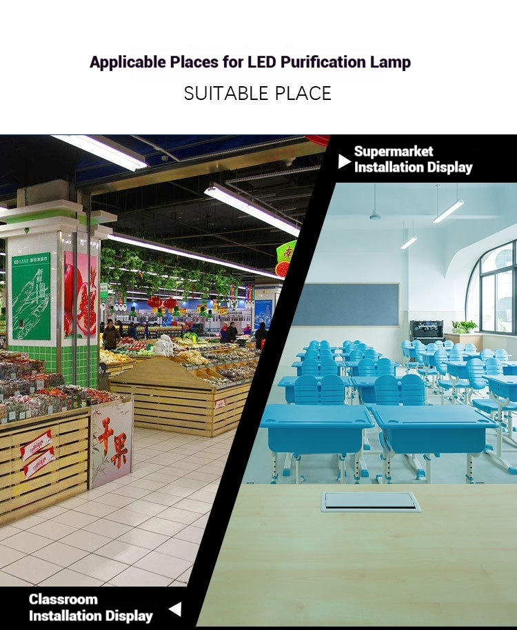 led square shaped purification light