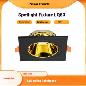 Iron Housing for MR16/GU10 LED Ceiling Light Black and yellow LQ63