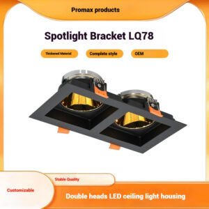 Double head black Aluminum Housing for MR16/GU10 LED Ceiling Light | Modern & Durable LQ78