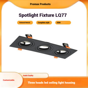 Three heads Iron Housing for MR16/GU10 LED Ceiling Light | Modern & Durable LQ77