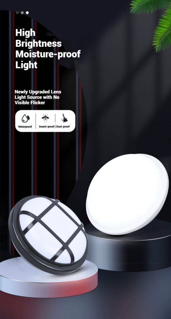 LED Wall Light with Mesh PS Shade for Commercial Use