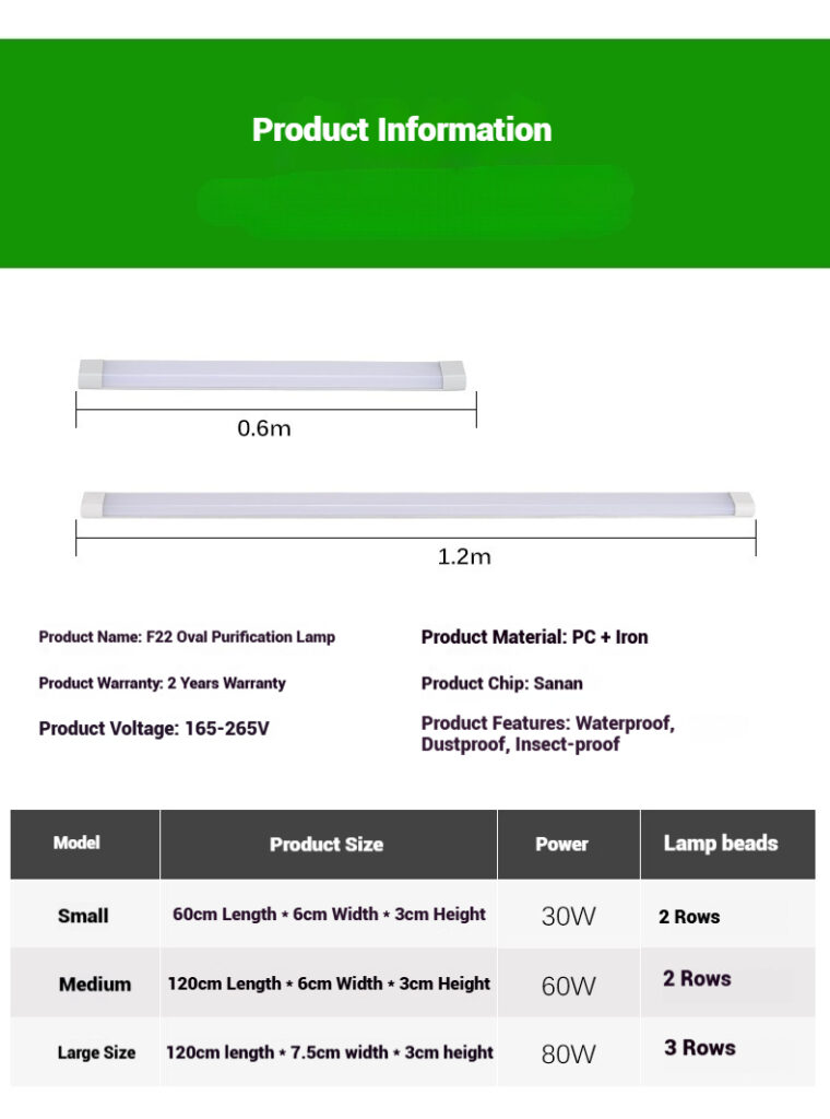 LED Iron Oval purification Light