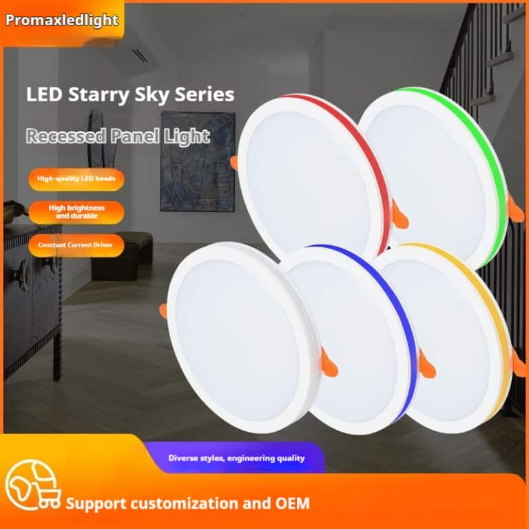 Energy-efficient LED recessed panel light with dual color options for versatile lighting.
