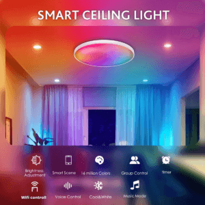 smart led flush mount ceiling light