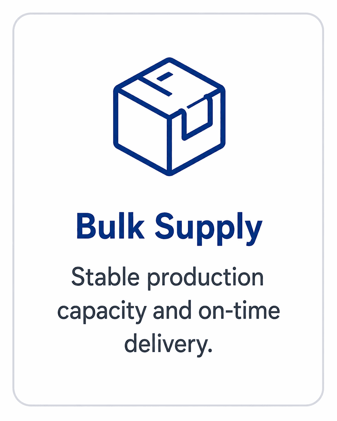 Bulk supply